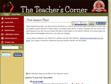 Tablet Screenshot of lesson-plans.theteacherscorner.net